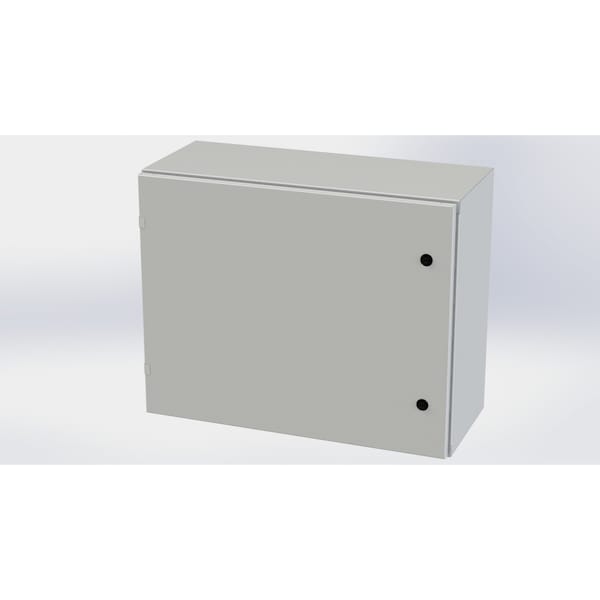 1/4 Turn Latch Electrical Enclosures, 24 in H, 12 in D, 30 in W, NEMA 3R, 4, 12, 13, Carbon Steel